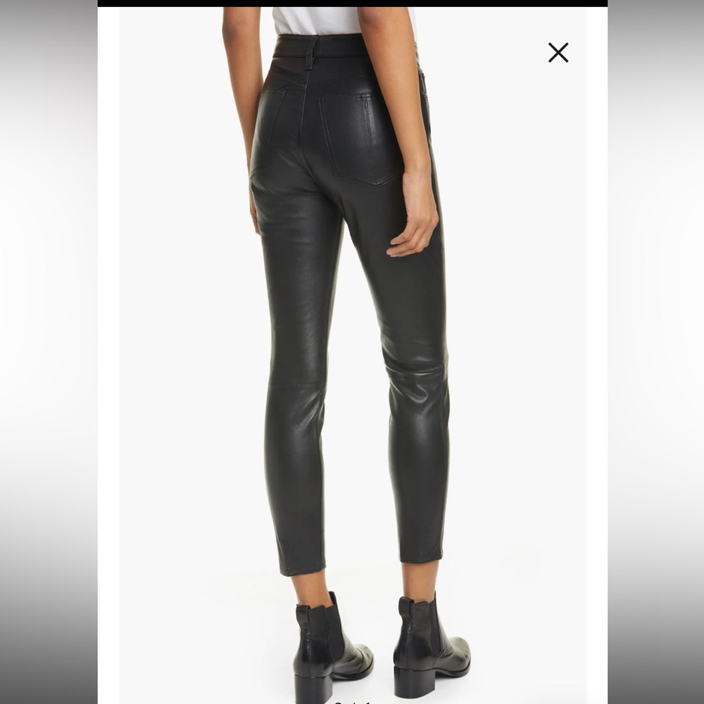 NWT Rag & Bone Nina High-Rise Skinny Black Leather Pants
size 23
